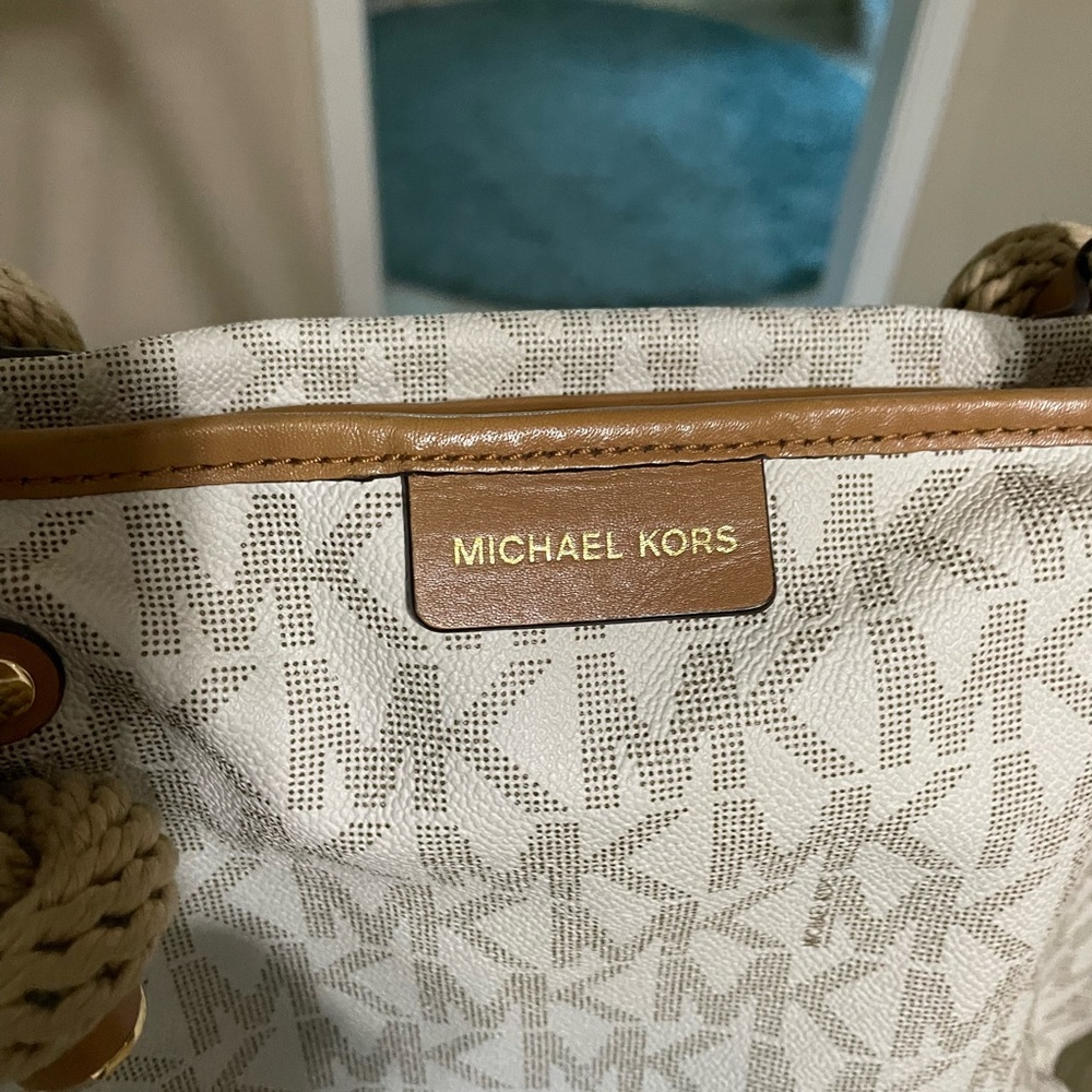Michael Kors Maritime rope handle leather handbag,
